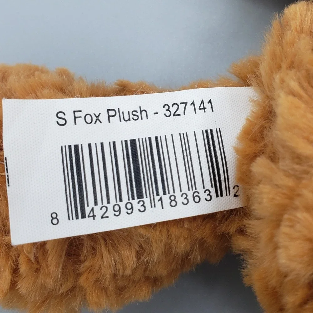 Walmart Fox Heart Plush rust Orange White Red Small 9